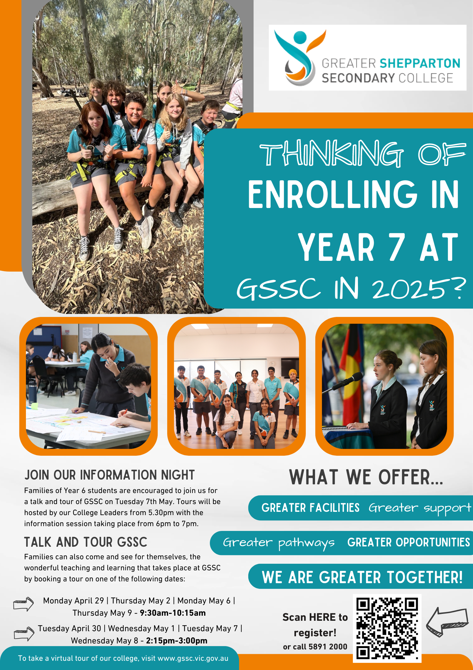 Year 7 tours flyer 2024 25